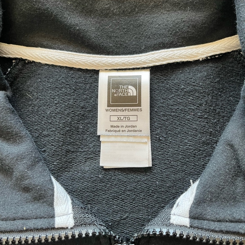 The North Face Women’s XL Fleece Softshell Full-Zip Pullover Jacket Black White - Picture 14 of 14